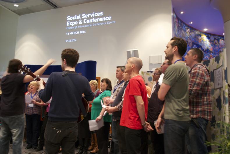 In full voice choir performance at Social Services Expo & Conference 2014