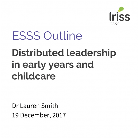 Distributed leadership in early years and childcare