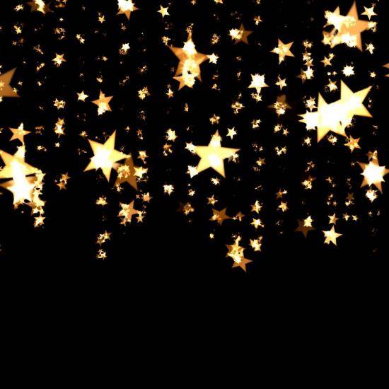 Gold stars in the sky