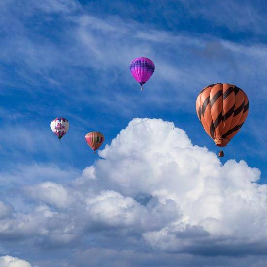 Colourful air balloons in the sky