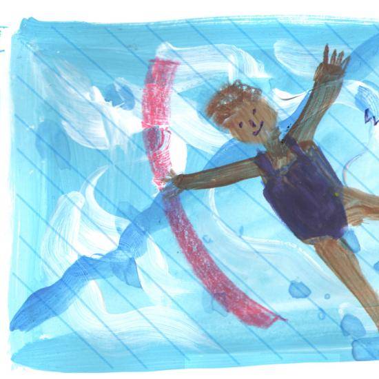 Illustration of a swimmer