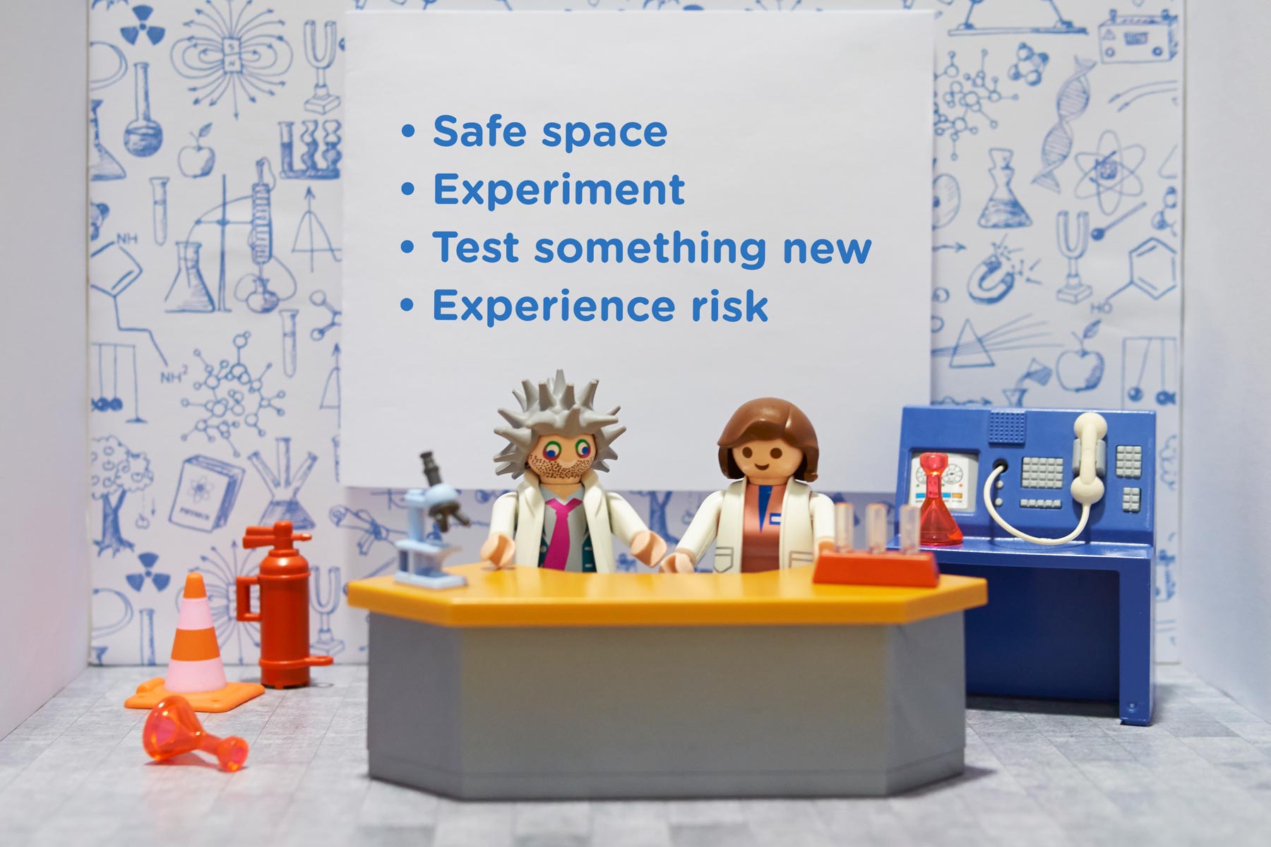 Safe space, Experiment, Test something new, Experience risk