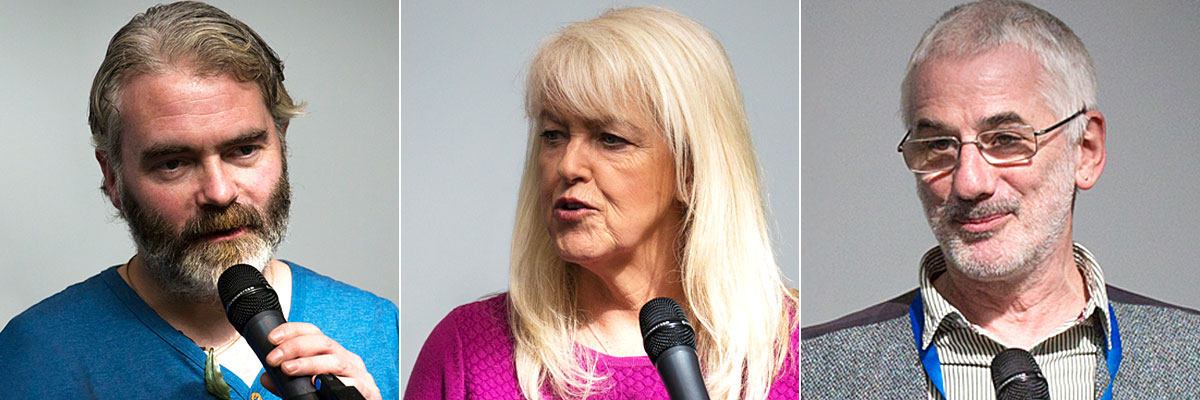 Shamus McPhee, Lesley Riddoch and Ken MacLennan