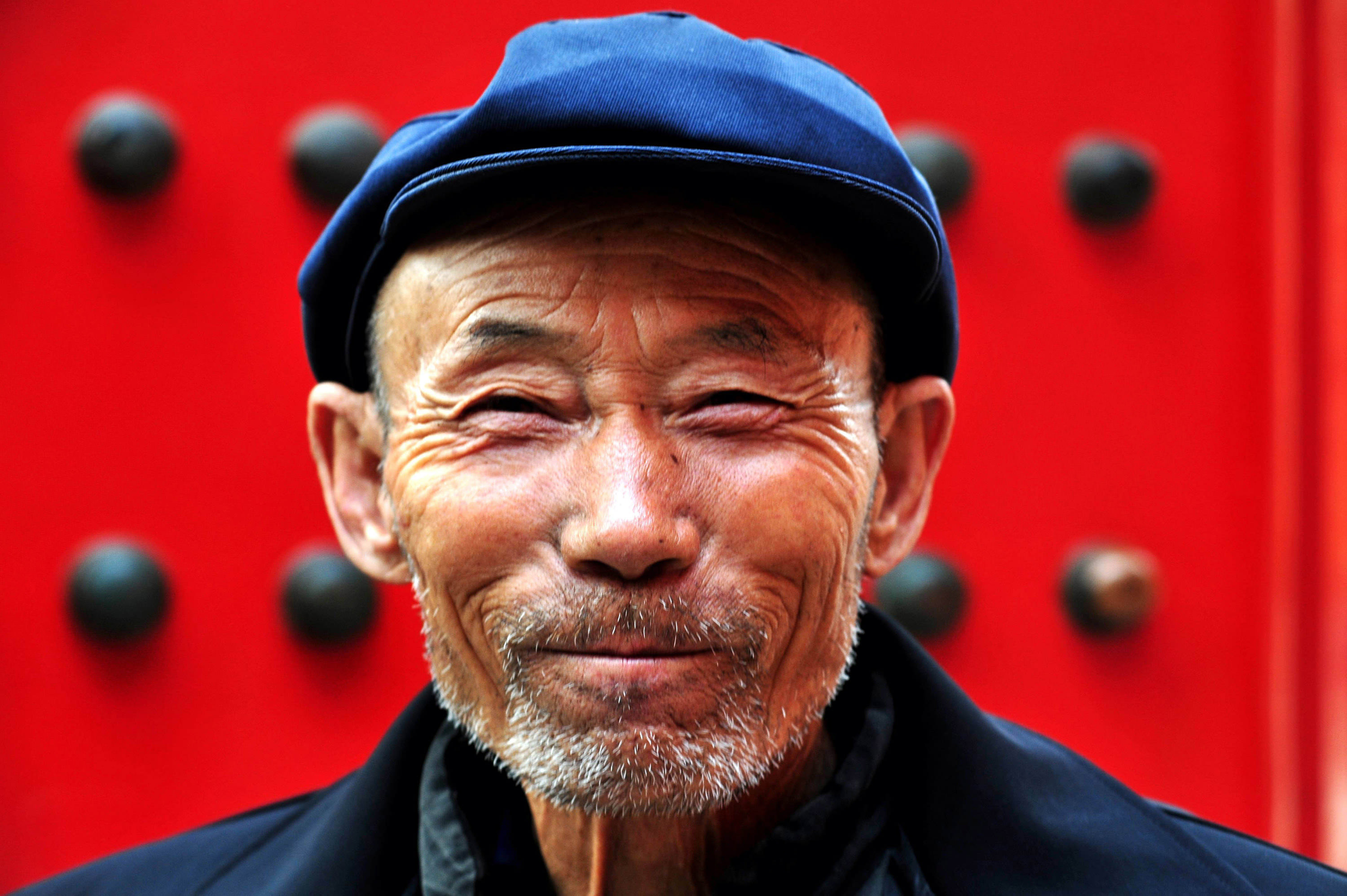 older man smiling