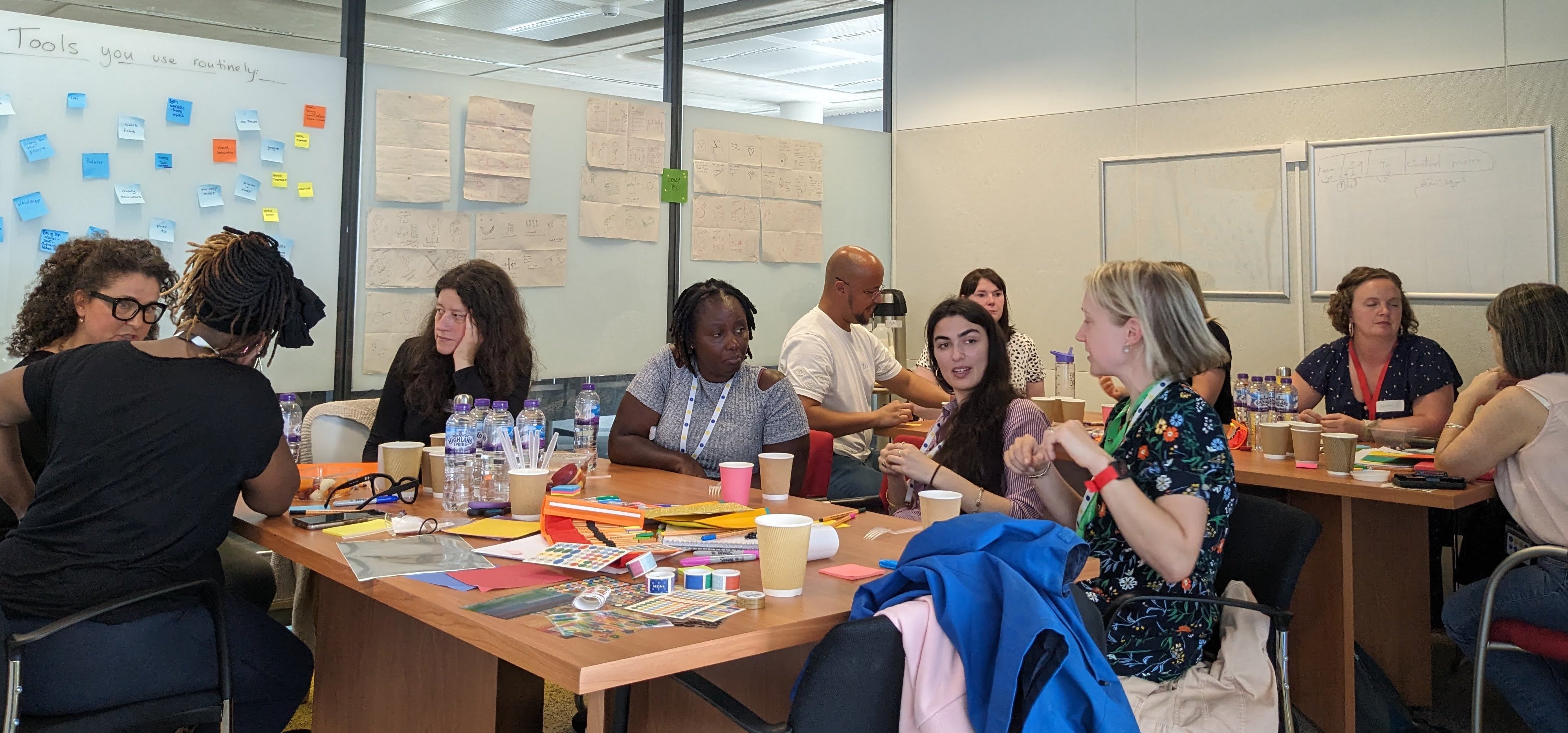 workshop participants discuss the development of a tool