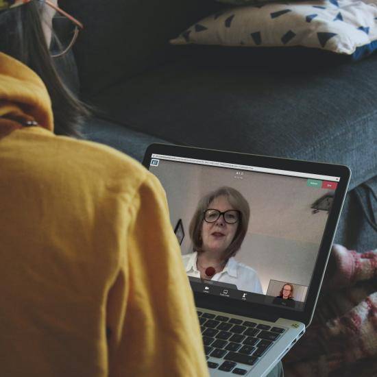 Image of person using a tablet