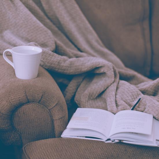 Teacup and book