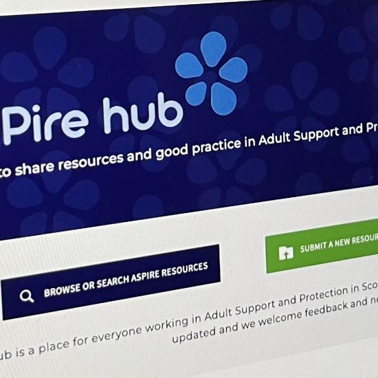 ASPire Hub on a monitor (cropped image of header)