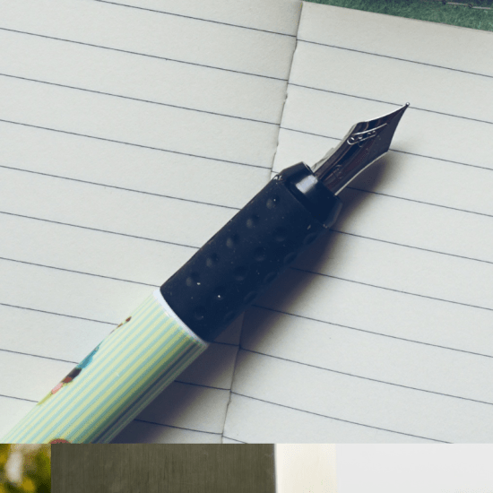 a pen on a notepad