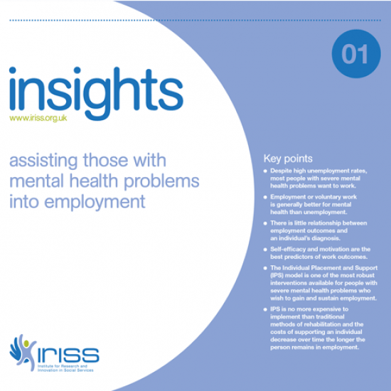 Insight 1 - Assisting those with mental health problems into employment