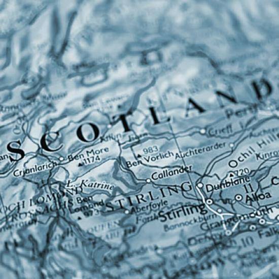 Scotland on map