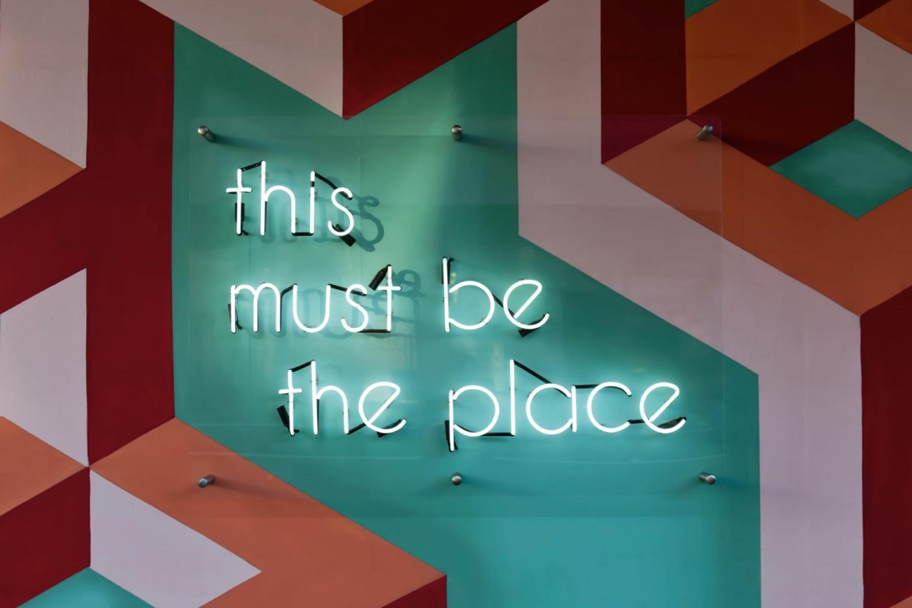 This must be the place in neon writing