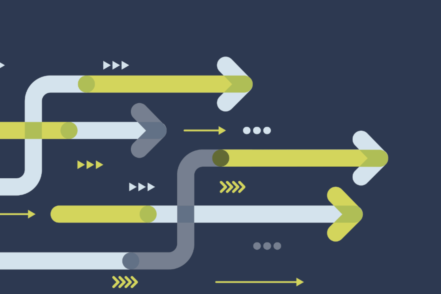 a selection of green arrows pointing left to right on a blue background