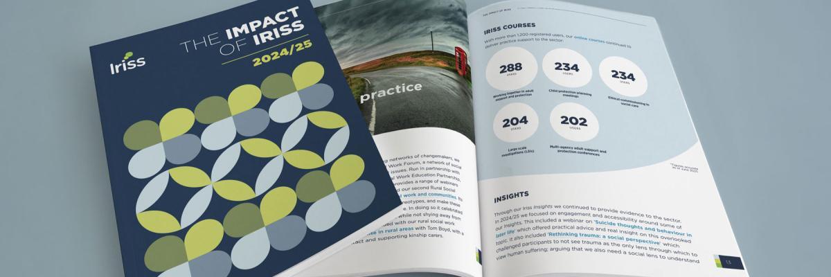 Iriss impact publication open at centre pages