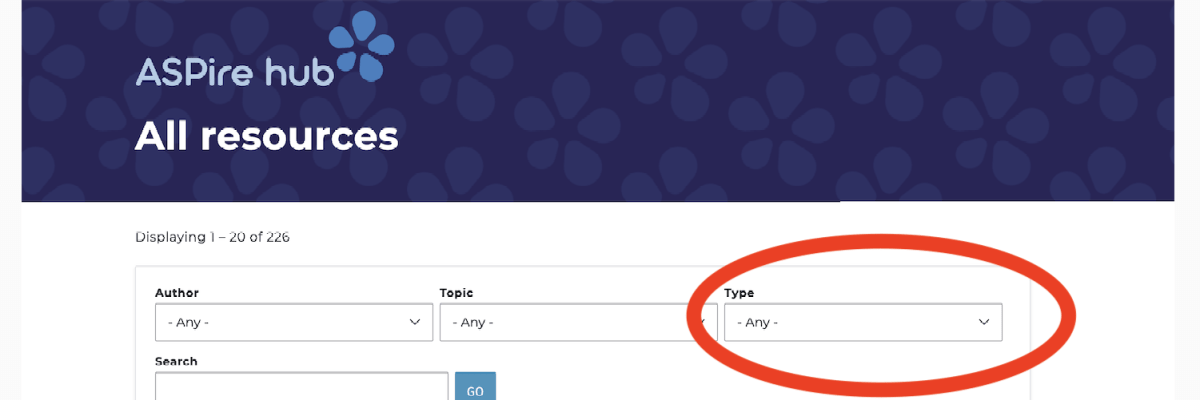 New search feature on the ASPire Hub