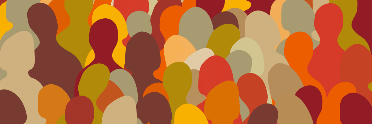 A group of people in different colors