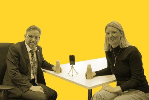 David Williams and Michelle Drumm sitting at a table David Williams and Michelle Drumm sitting at a table