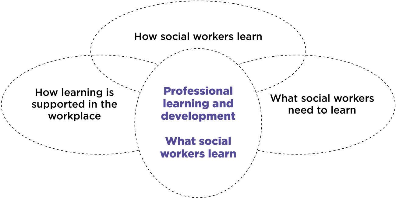 Professional learning and development. What social workers learn.