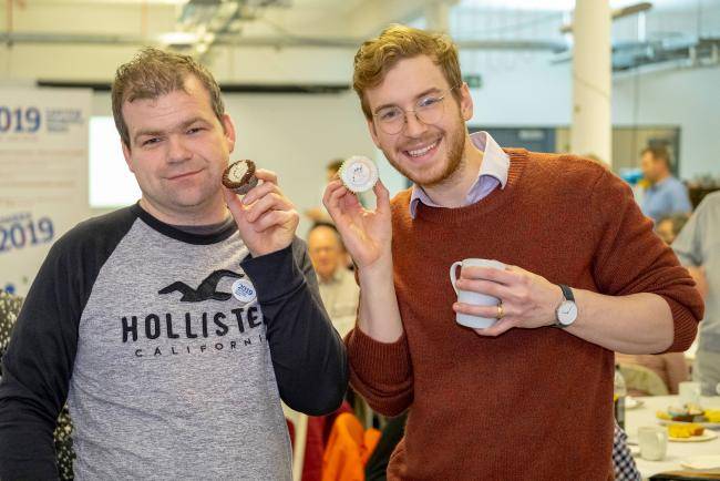Michael McEwan with James Morton, Bake Off finalist