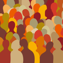 A group of people in different colors