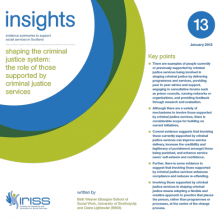 Insight 13 - Shaping the criminal justice system: The role of those supported by criminal justice services