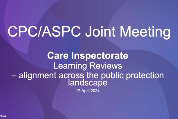Title slide of presentation