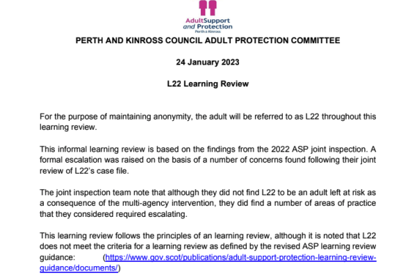 Cover of report