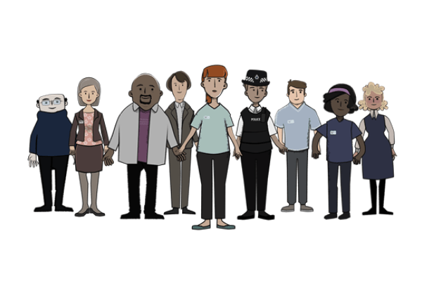 Image of people holding hands