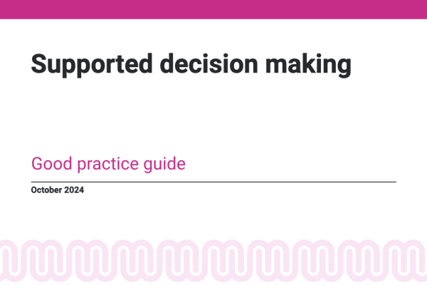 Cover of Supported Deciosn Making guide