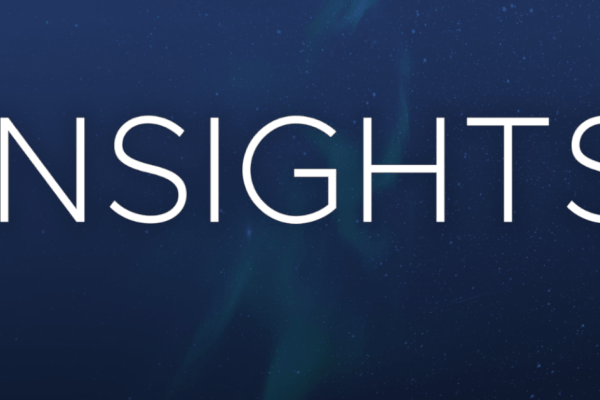 the text 'Insights' on a starry background